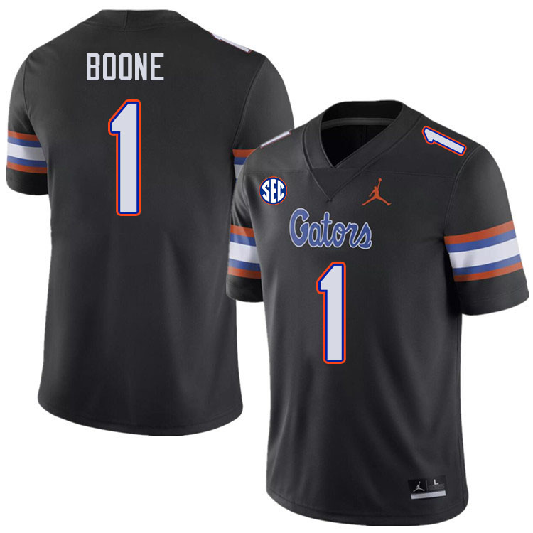 Men #1 Justus Boone Florida Gators College Football Jerseys Stitched-Black